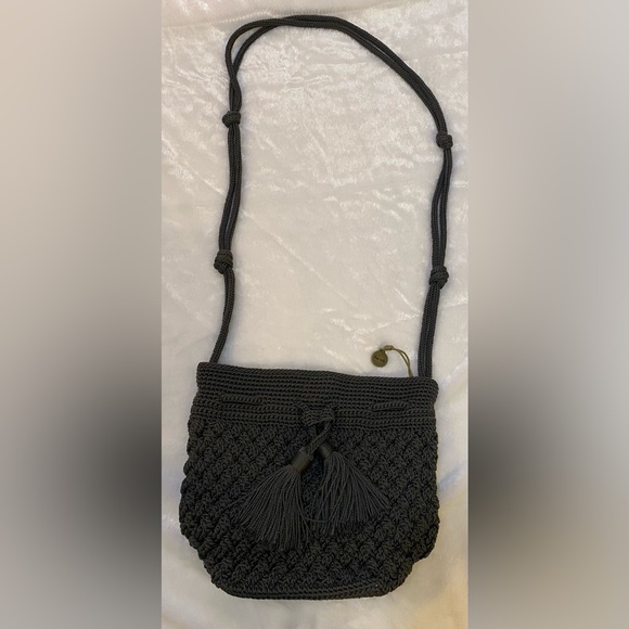 The Sak Dark Green Crochet Crossbody Bag - Picture 1 of 16